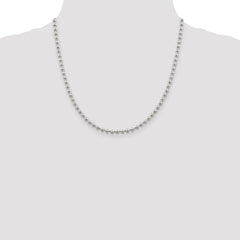 Sterling Silver 4mm Beaded Chain - 5