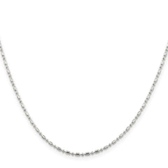 Sterling Silver 1.5mm Fancy Beaded Chain w/4in ext.