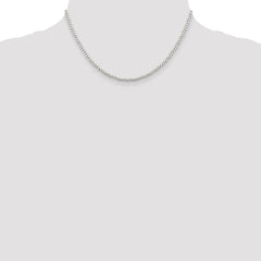 Sterling Silver 3mm Beads on Box Chain - 3