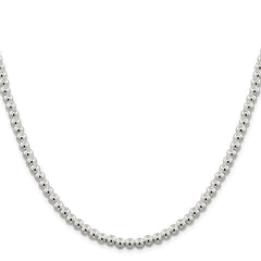 Sterling Silver 5mm Beads on Box Chain - 3