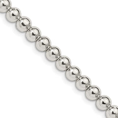 Sterling Silver 5mm Beads on Box Chain - 3
