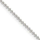 Sterling Silver 1.5mm Beaded Chain - 5