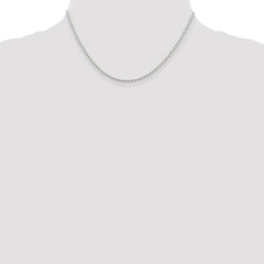Sterling Silver 2.35mm Beaded Chain - 5
