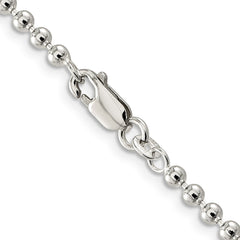 Sterling Silver 3mm Beaded Chain - 3