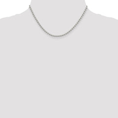 Sterling Silver 3mm Beaded Chain - 3