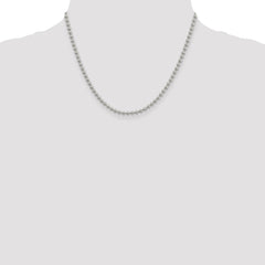 Sterling Silver 3mm Beaded Chain - 4