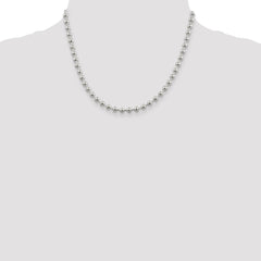 Sterling Silver 5mm Beaded Chain - 5