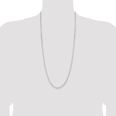 Sterling Silver 3.15mm Flat Curb Chain - 7