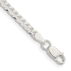 Sterling Silver 3.15mm Flat Curb Chain - 10