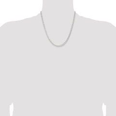 Sterling Silver 3.8mm Flat Curb Chain - 6