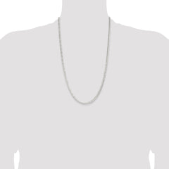 Sterling Silver 3.8mm Flat Curb Chain - 3