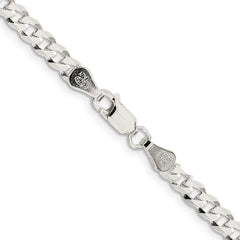 Sterling Silver 4.7mm Flat Curb Chain - 10
