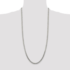 Sterling Silver 4.7mm Flat Curb Chain - 10