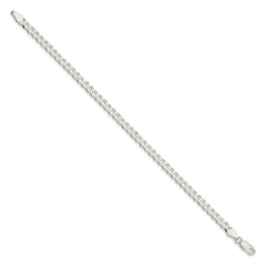 Sterling Silver 4.7mm Flat Curb Chain - 6