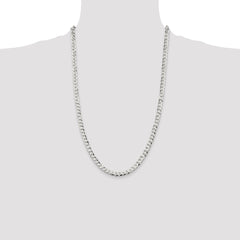 Sterling Silver 5.75mm Flat Curb Chain