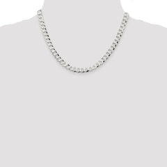 Sterling Silver 6.8mm Flat Curb Chain - 4
