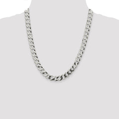 Sterling Silver 9.75mm Flat Curb Chain