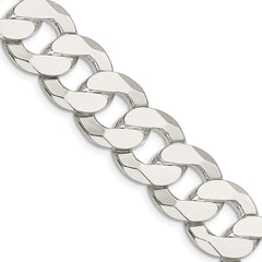 Sterling Silver 16mm Flat Curb Chain - 5