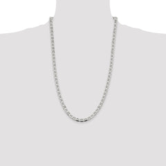 Sterling Silver 5.7mm Flat Anchor Chain - 6