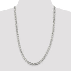 Sterling Silver 7.1mm Flat Anchor Chain - 7