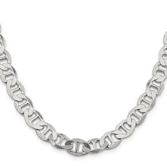 Sterling Silver 8.9mm Flat Anchor Chain - 7
