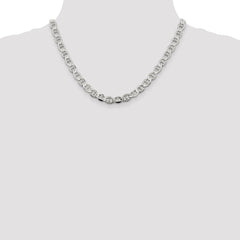 Sterling Silver 8.9mm Flat Anchor Chain - 7