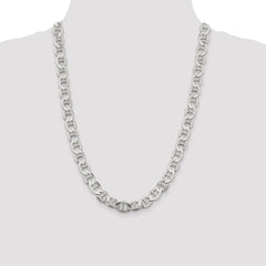 Sterling Silver 9.95mm Flat Anchor Chain - 4