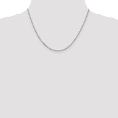 Sterling Silver 2mm Open Elongated Link Chain - 6