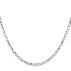Sterling Silver 2.8mm Open Elongated Link Chain - 5