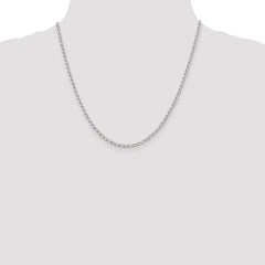 Sterling Silver 2.8mm Open Elongated Link Chain - 7