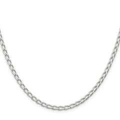 Sterling Silver 3.2mm Open Elongated Link Chain - 6