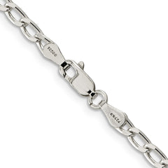 Sterling Silver 3.2mm Open Elongated Link Chain - 6