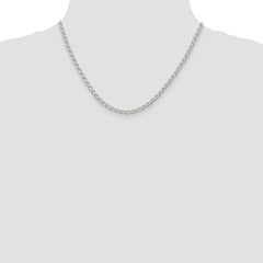 Sterling Silver 3.2mm Open Elongated Link Chain - 6