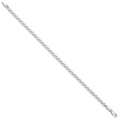 Sterling Silver 3.2mm Open Elongated Link Chain Anklet - 2