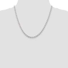 Sterling Silver 4.3mm Open Elongated Link Chain - 4