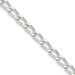 Sterling Silver 4.3mm Open Elongated Link Chain - 4