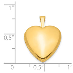 1/20 Gold Filled Satin and Polished 2-Frame 15mm Heart Locket