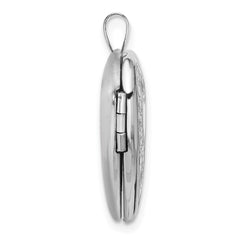 Sterling Silver Rh-plated Heart 20mm and 12mm Locket/Pendant Set