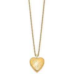 1/20 Gold Filled 20mm Side Swirled Heart Locket Necklace