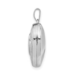 Sterling Silver Rhodium-plated Heart Locket - 3