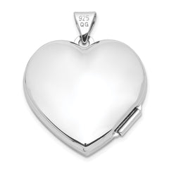 Sterling Silver Rhodium-plated Heart Locket - 2