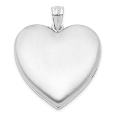 Sterling Silver Rhodium-plated Flower Ash Holder Heart Locket