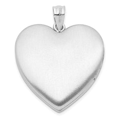 Sterling Silver Rhod-plated 24mm Enamel & D/C Pink Ribbon Ash Holder Locket