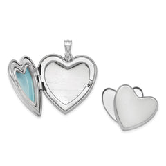 Sterling Silver Rhodium-plated Enameled Rose Ash Holder Heart Locket