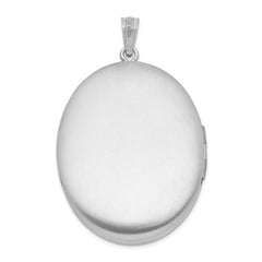 Sterling Silver Rhodium-plated Diamond Star Ash Holder Oval Locket