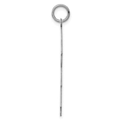 SS Rh-plt Engraveable Boy/Boy Polished Front/Satin Back Disc Charm