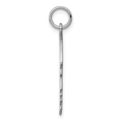 Sterling Silver Rhod-plate Eng. Boy Polish Front/Satin Back Disc Charm - 2