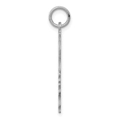 Sterl Silver Rh-plt Engraveable Boy Polished Front/Satin Back Disc Charm - 12