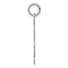 Sterl Silver Rh-plt Engraveable Girl Polished Front/Satin Back Disc Charm - 29