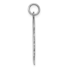 Sterling Silver Rhod-plated ENG. Girl Polished Front/Satin Back Disc Charm - 3